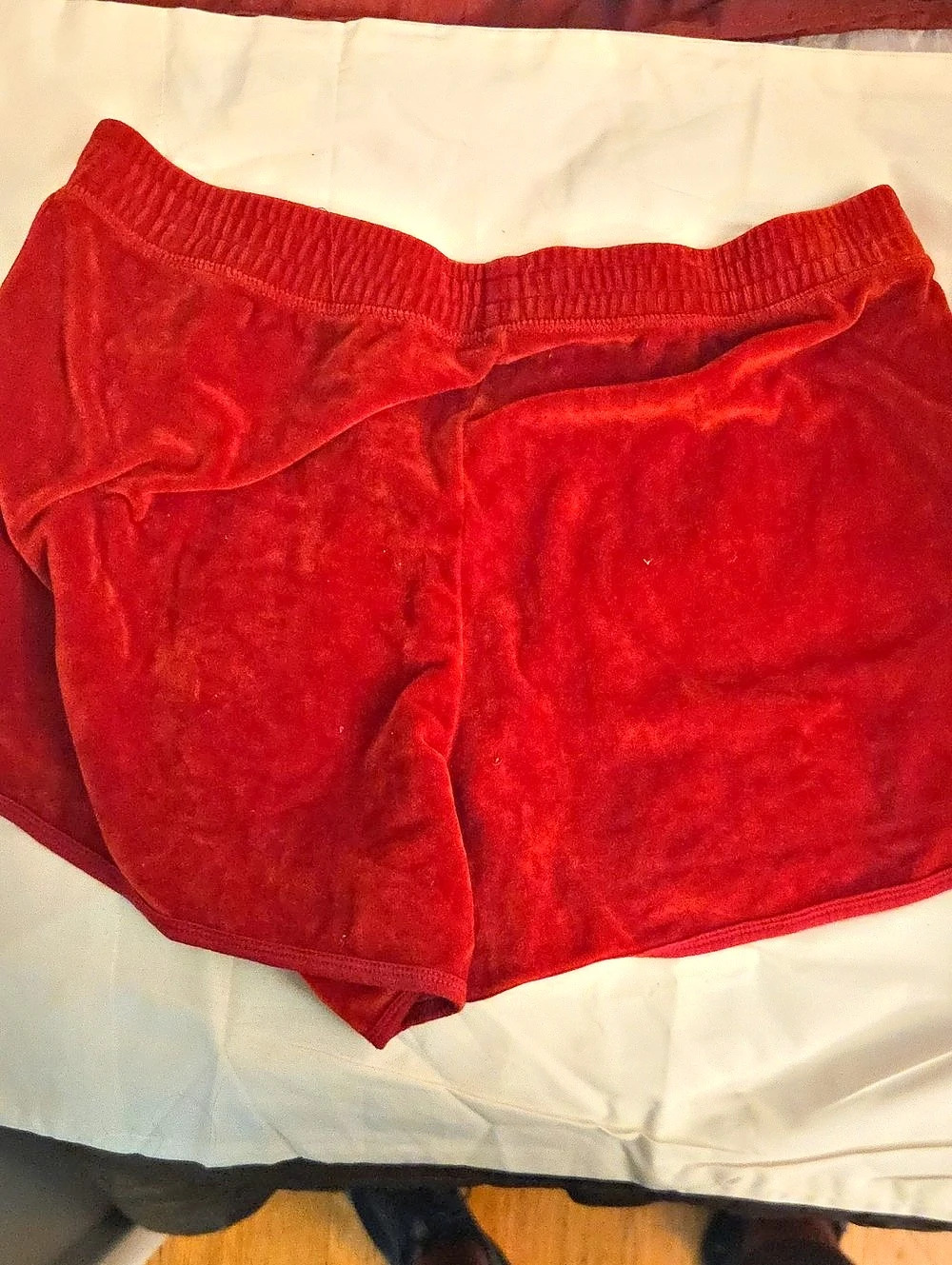 Hollister Red Velour Athletic Shorts